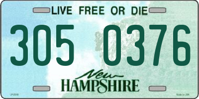 NH license plate 3050376