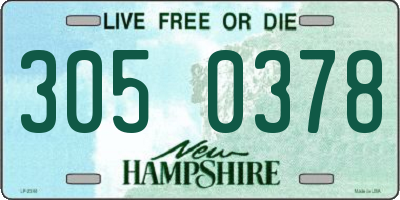 NH license plate 3050378