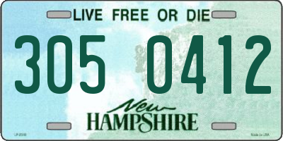 NH license plate 3050412