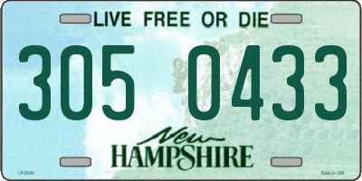 NH license plate 3050433
