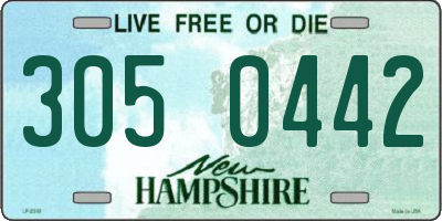 NH license plate 3050442