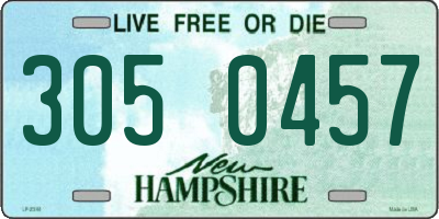 NH license plate 3050457