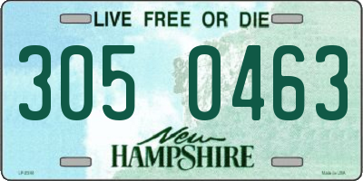 NH license plate 3050463