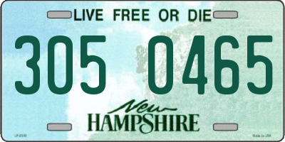 NH license plate 3050465