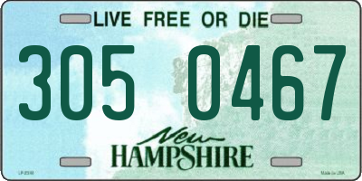 NH license plate 3050467