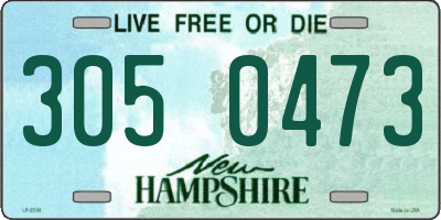 NH license plate 3050473
