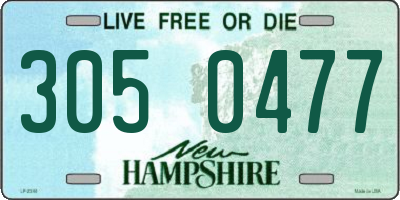 NH license plate 3050477