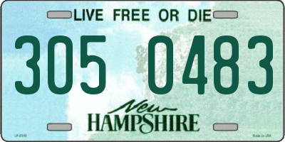 NH license plate 3050483