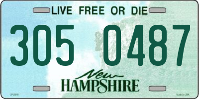 NH license plate 3050487