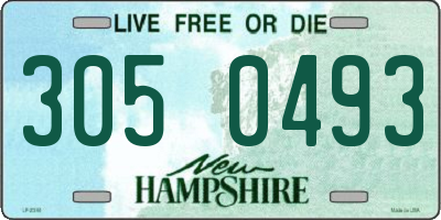 NH license plate 3050493