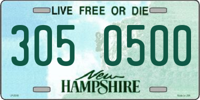 NH license plate 3050500