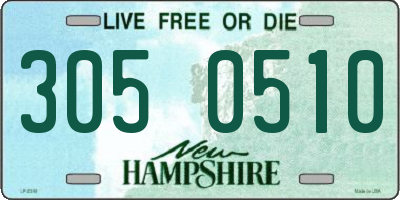 NH license plate 3050510
