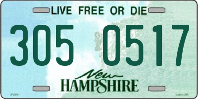 NH license plate 3050517