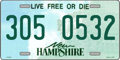 NH license plate 3050532