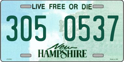 NH license plate 3050537