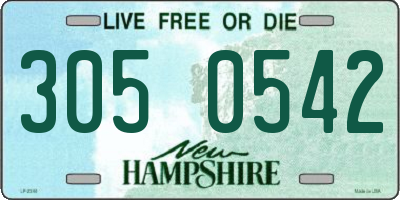 NH license plate 3050542