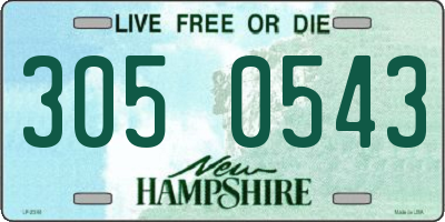 NH license plate 3050543