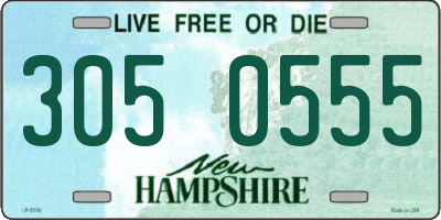 NH license plate 3050555