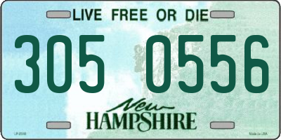 NH license plate 3050556