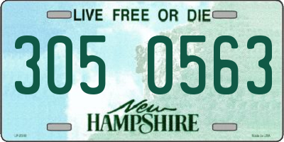 NH license plate 3050563
