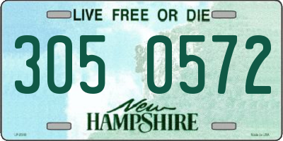 NH license plate 3050572
