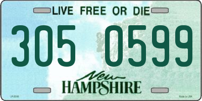 NH license plate 3050599