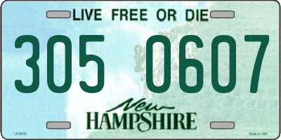 NH license plate 3050607