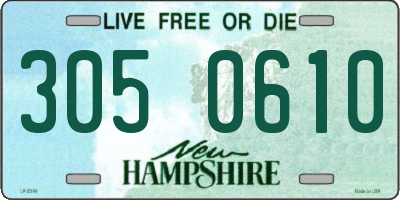 NH license plate 3050610