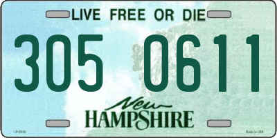 NH license plate 3050611