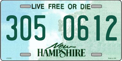 NH license plate 3050612