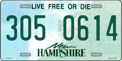 NH license plate 3050614