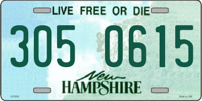 NH license plate 3050615