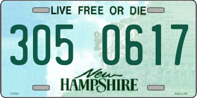 NH license plate 3050617