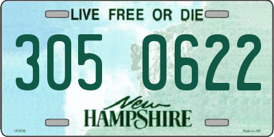 NH license plate 3050622