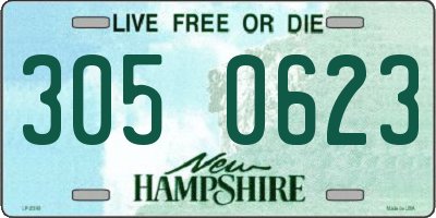 NH license plate 3050623