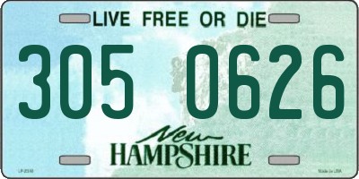 NH license plate 3050626