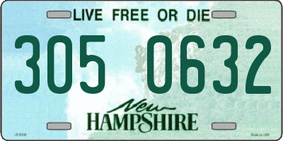 NH license plate 3050632