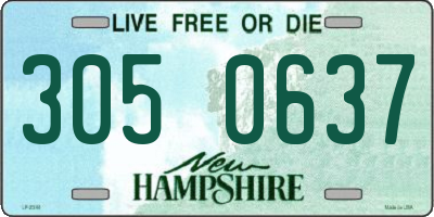 NH license plate 3050637