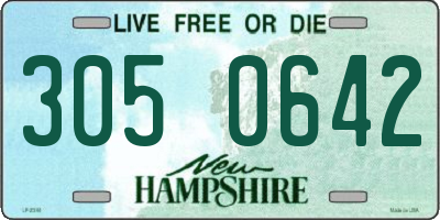 NH license plate 3050642