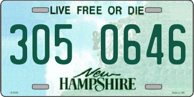 NH license plate 3050646
