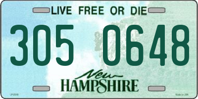 NH license plate 3050648