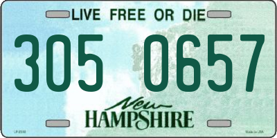 NH license plate 3050657