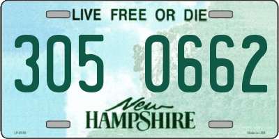 NH license plate 3050662