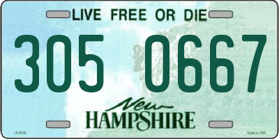 NH license plate 3050667