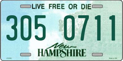 NH license plate 3050711