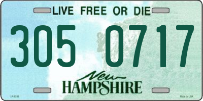 NH license plate 3050717