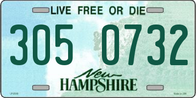 NH license plate 3050732