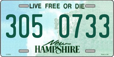 NH license plate 3050733