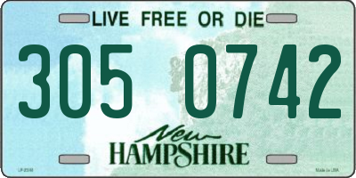 NH license plate 3050742