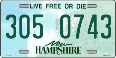 NH license plate 3050743